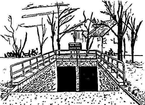Drawing of Victoria Tunnel entrance at St Thomas' Church